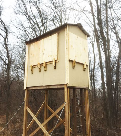 Elevated deer blind plans - 20. Simple DIY Deer Blind on a Budget. The perfect solution for the outdoorsman on a budget, build your DIY deer blind and get ready to make memories! With careful planning and a budget of around $500, you can build a robust 6×6 blind with a 7′ roof, elevated 6 feet off the ground, boasting a unique trap door entry.